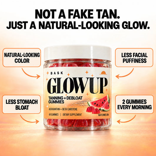 Bask™ Glowup Tanning + Debloat Gummies