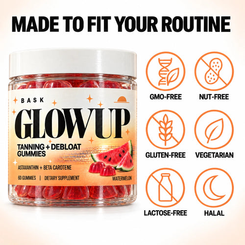 Bask™ Glowup Tanning + Debloat Gummies